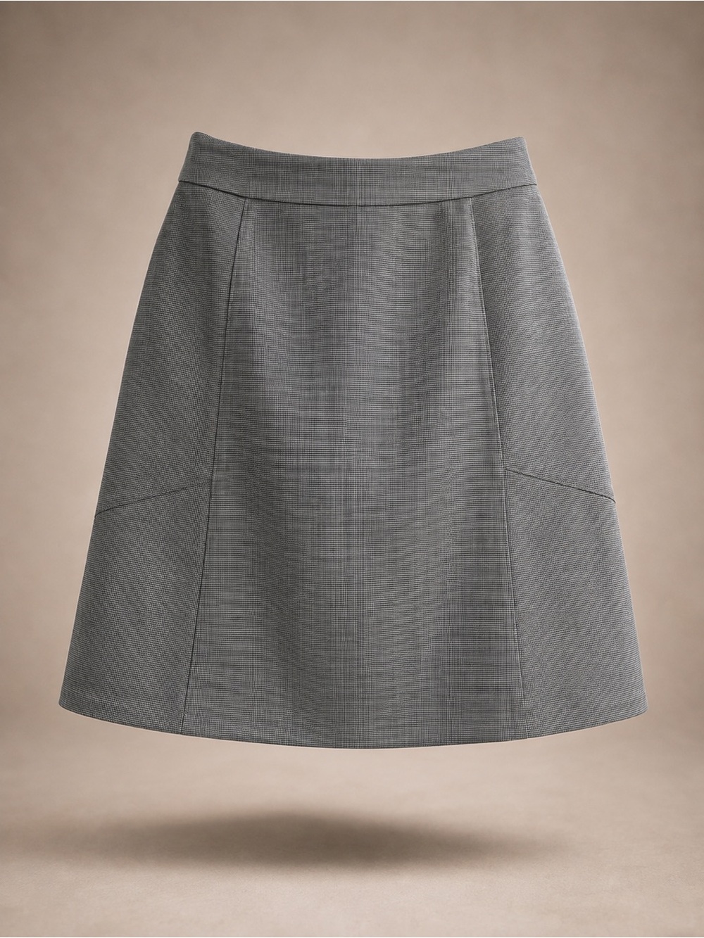 Ann Taylor Gray A-Line Panel Skirt